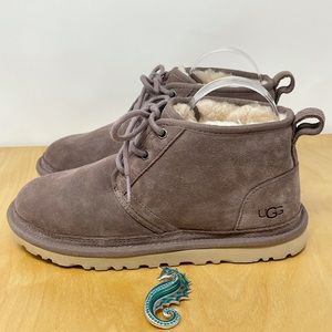 UGG Stormy Gray Neumel Lace Up Ankle Boots Sz 8